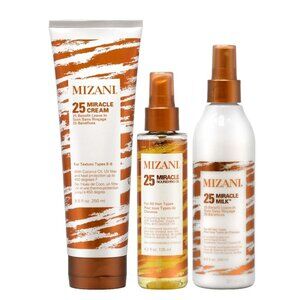 Mizani 25 Miracle Leave in Cream 8.5oz, Nourishig oil 4.2oz Milk 8.5oz 3pc